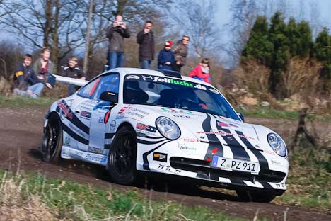 Zeltner/Hinneberg i deres hurtige Porsche 911 GT3.
(Foto: bjohansson.dk)